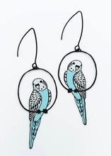 Load image into Gallery viewer, Budgie Dangles - Blue/Wh