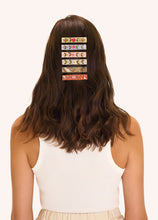 Load image into Gallery viewer, Floral Vines - Velvet Hairclips - Tangerine
