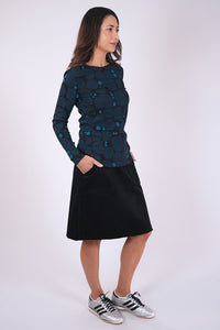 Boatneck tee - Bauhaus Teal