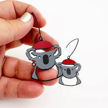 Load image into Gallery viewer, Christmas Koala Earrings