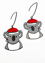 Load image into Gallery viewer, Christmas Koala Earrings