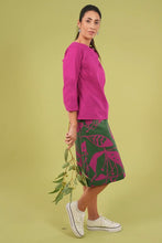 Load image into Gallery viewer, Ivy Skirt, Long - Cerise/Woodcut