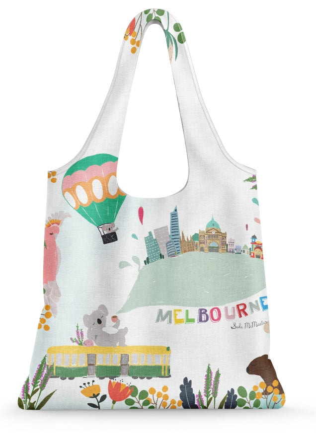 Reusable Shopping Bag - Melbourne Icons – Finki Handmade