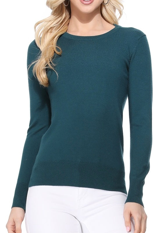 Crew Neck Jumper - Peacock