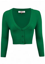 Load image into Gallery viewer, V-Neck Bolero Cardi - Kelly Green