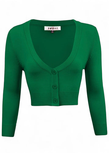 V-Neck Bolero Cardi - Kelly Green