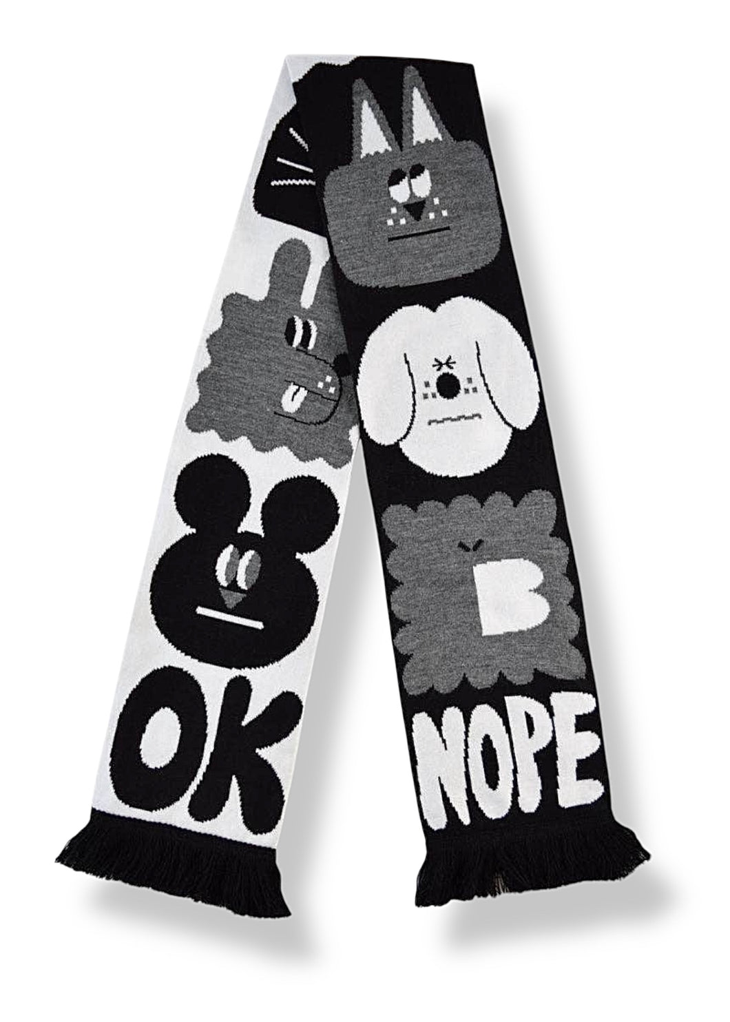 Chit Chat Scarf - Black & White