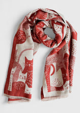 Load image into Gallery viewer, Winter Scarf - Moggy/Red