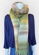 Load image into Gallery viewer, Winter Scarf - Big Check/Green