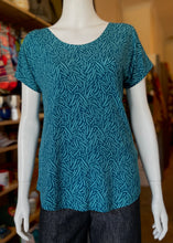 Load image into Gallery viewer, Boxy Tee - Linear Dash Teal