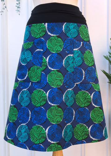 Flare Skirt - Batik/Blue