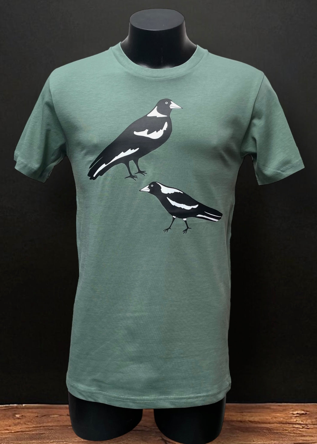 Mens Tee - Magpie, Sage