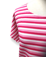 Load image into Gallery viewer, Boxy Tee, Pink Stripe