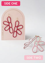Load image into Gallery viewer, Dandy Line Earrings, Pink/Rose
