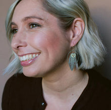 Load image into Gallery viewer, Midi Masked Owl Earrings