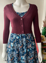 Load image into Gallery viewer, V-Neck Bolero Cardi - Port