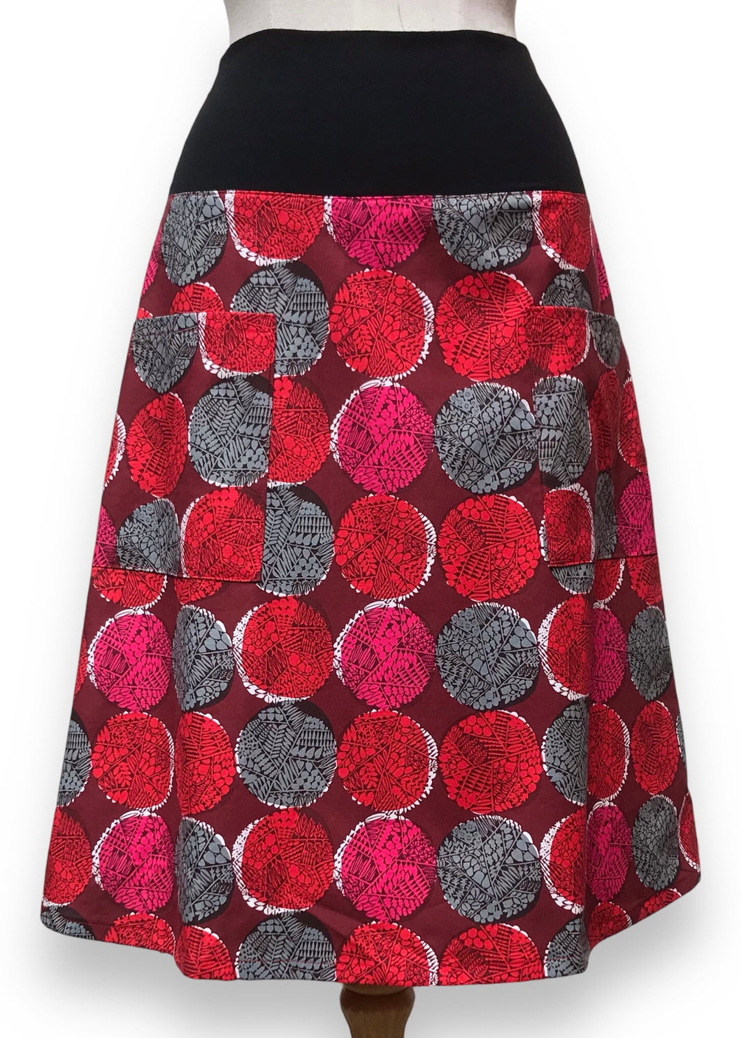 Flare Skirt - Batik/Red