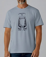 Load image into Gallery viewer, Mens Screen Print Tee - E-Class Tram/Mineral Blue