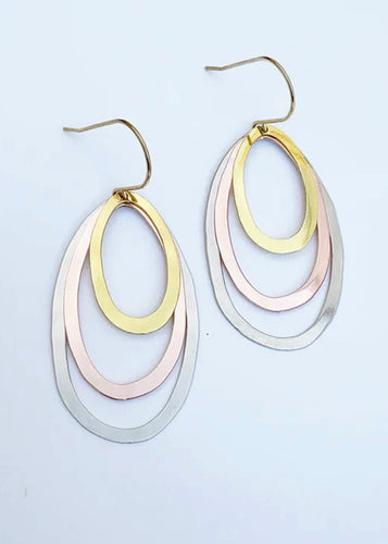 Midi Triple Oval Earrings
