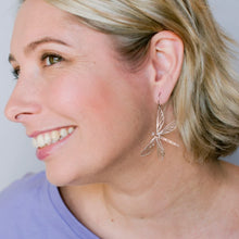 Load image into Gallery viewer, Dragonfly Earrings - Silver