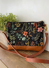 Load image into Gallery viewer, Small Crossbody Bag - Black Botanical Floral