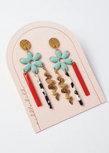 Load image into Gallery viewer, Troupe Earrings, Blue/Red