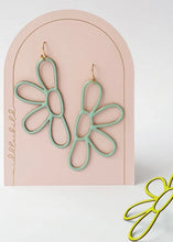 Load image into Gallery viewer, Dandy Line Earrings, Mint/Honeydew