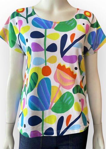 Boxy Tee - Bloom White