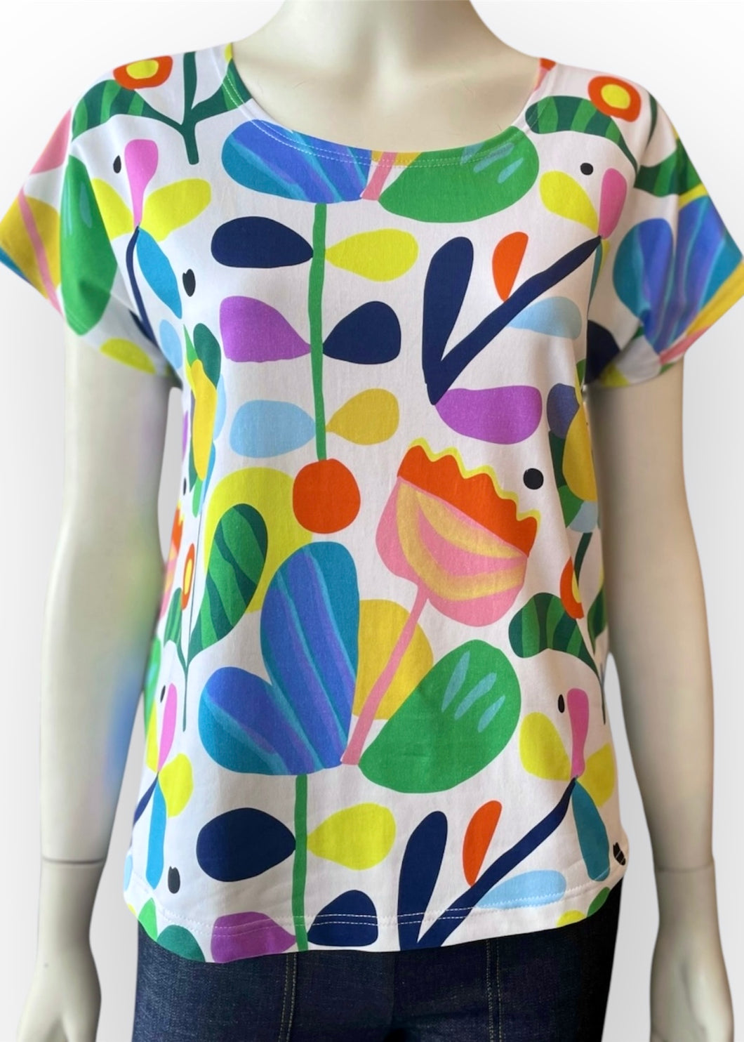 Boxy Tee - Bloom White