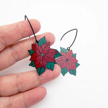 Load image into Gallery viewer, Christmas Poinsettia Earrings