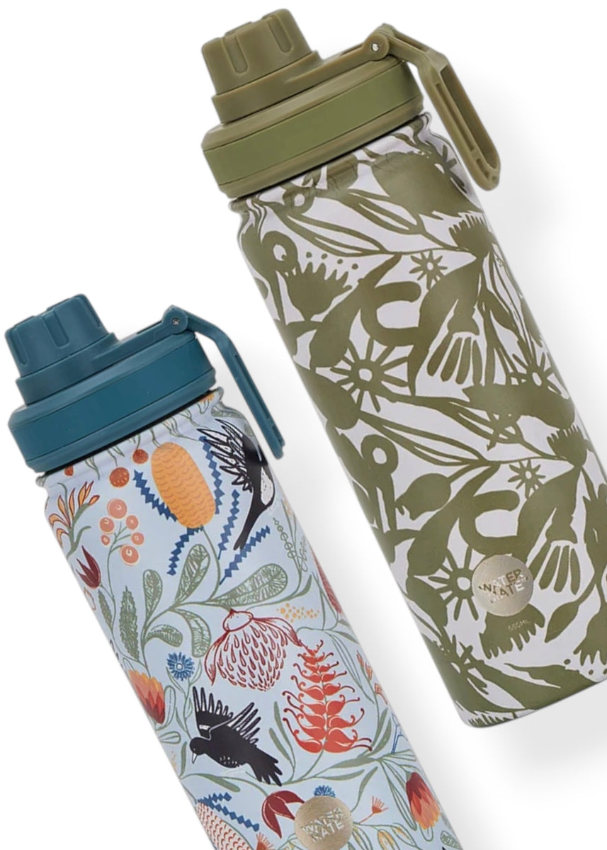 Watermate, 550ml Stainless Steel Drink Bottle - Patterned – Finki Handmade