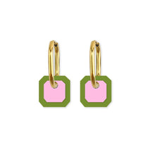 Load image into Gallery viewer, Cami Gem Earring - Pink/Pistachio