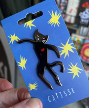 Load image into Gallery viewer, Enamel cat, artist pins