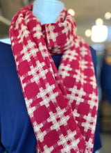Load image into Gallery viewer, Winter Scarf - Grid/Red