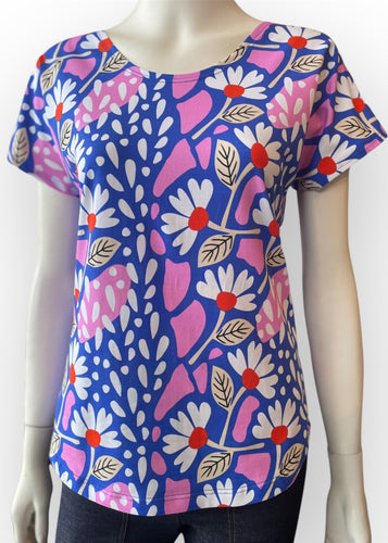 Boxy Tee - Daisy Blue
