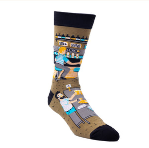 Mens Sock - A Brewtiful Day
