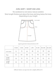 Avril Skirt, Long - Woodcut Floral, Chambray/Navy