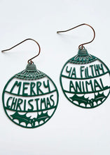 Load image into Gallery viewer, Merry Christmas, Ya Filthy Animal, Earrings
