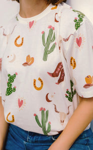 Kinsley, Relaxed Tee - Desert Cowgirl
