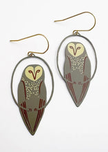 Load image into Gallery viewer, Midi Masked Owl Earrings