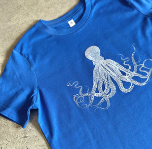 Kids tee - Octopus/Blue