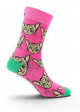 Load image into Gallery viewer, Crew Socks - Pink Kitty