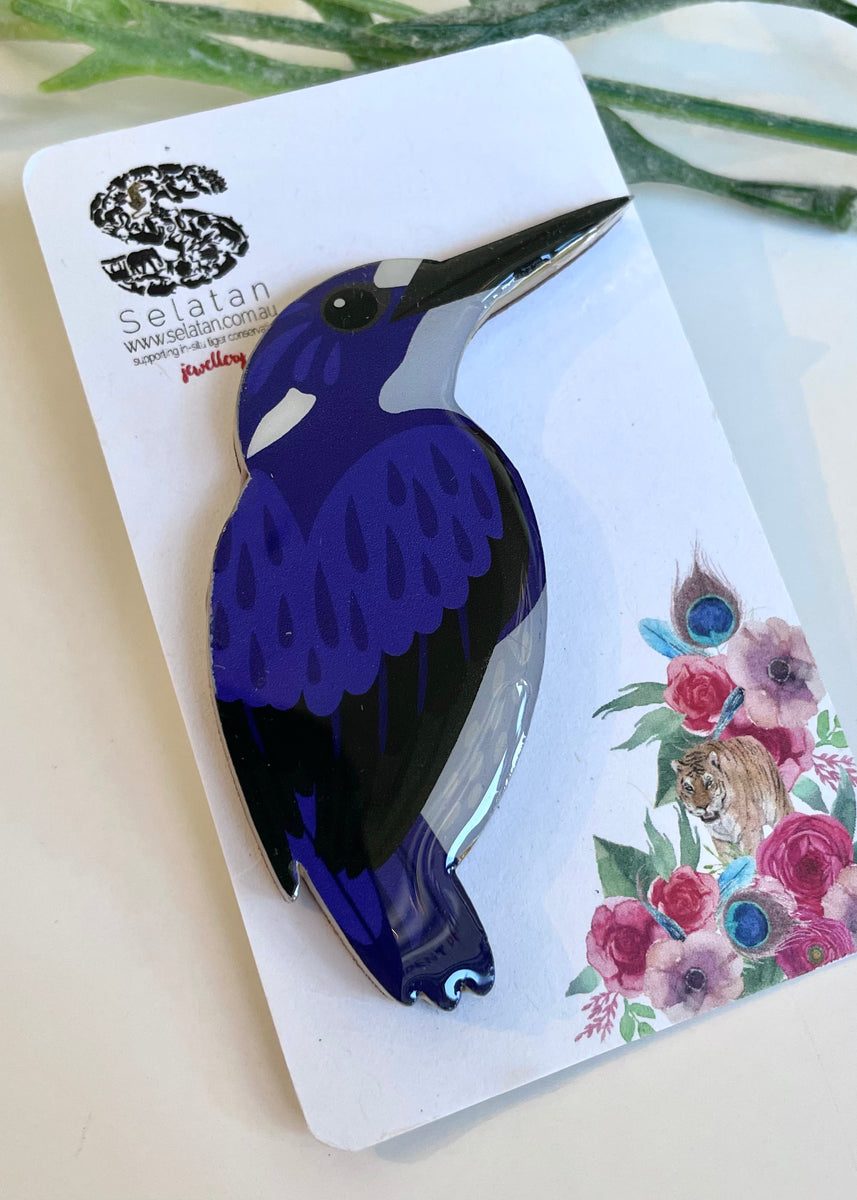 Little Kingfisher Brooch – Finki Handmade