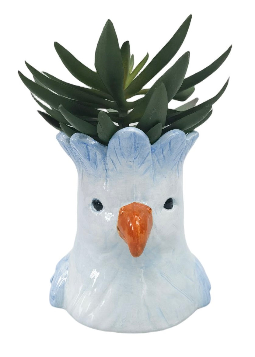 Perdy Parrot Planter - Blue