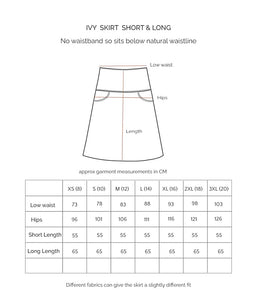 Ivy Skirt, Long - Cerise/Woodcut