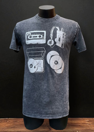 Mens Tee - Music Lovers, Stonewash