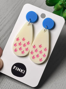 Starry Drops - Ivory/Pink/Blue