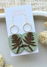 Load image into Gallery viewer, Fern Drop Earrings, Meadow
