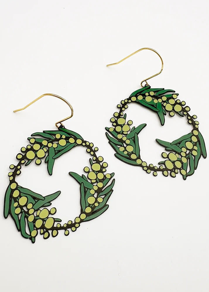 Wattle Wreath Dangles