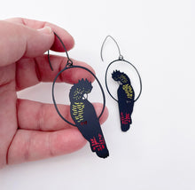 Load image into Gallery viewer, Red Tailed Cockatoo Dangles
